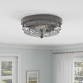 thumbnail image 2 of Aiwen Glass Shade 2 Lights Metal Flush Mount Ceiling Lamp Modern Home Decor Light, 2 of 10