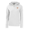 thumbnail image 2 of Women's Cutter & Buck White Texas Longhorns Vault Daybreak Eco Recycled Half-Zip Hoodie, 2 of 3
