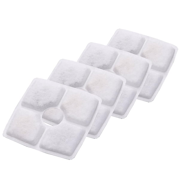 4 Uds. Elemento de filtro de repuesto para fuente de mascotas, filtros de agua, elemento de filtro de fuente de agua para fuente de mascotas, Suministros de alimentación y agua para 117 piezas Greeniant PT001402-02