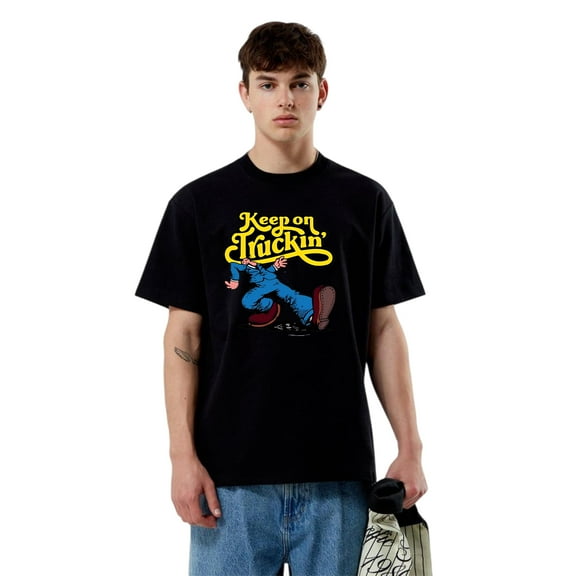 Funny Keep On Truckin Men Women Cool Parody USA Made T-Shirt, for men & women, up to size 5XL