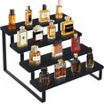 thumbnail image 1 of YINMIT Wooden Display Riser Stand (Black 4 Tier - 11.4 in), 1 of 7