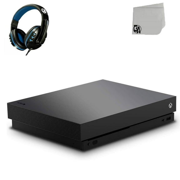 Pre-Owned Microsoft Xbox One X 1TB, 4K Ultra HD Black Console Only with Headset BOLT AXTION Bundle Used