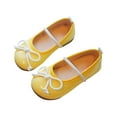 thumbnail image 6 of NOLDARES Mary Jane Little Girls Dress Shoes Toddler Baby Ballet Flats Flower Girls Wedding Party Bow Princess Kid Shoes(Yellow,8.5), 6 of 9