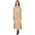 thumbnail image 5 of Bimba Women Floral Rayon Kaftan Maxi Long Caftan Gown Beach Coverup, 5 of 7