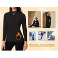 thumbnail image 6 of Rosvigor Womens Mock Neck Thermal Shirts Long Sleeve Tops Women Winter Lightweight Fleece Basic Tops, 6 of 7