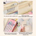 thumbnail image 6 of Yhmxh Pencil Case Large Capacity Pencil Pouch Holder, Box Multi-Compartment Marker Storage Bag Desk Organizer, Portable Stationery Organizer for Office Supplies Travel Organizers College, 6 of 6