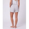 thumbnail image 4 of Real Essentials 3 Pack: Women's Woven Lounge Boxer Shorts Casual Sleep Comfy Elastic Waist Loose Fit PJ Bottoms with Pockets, 4 of 7