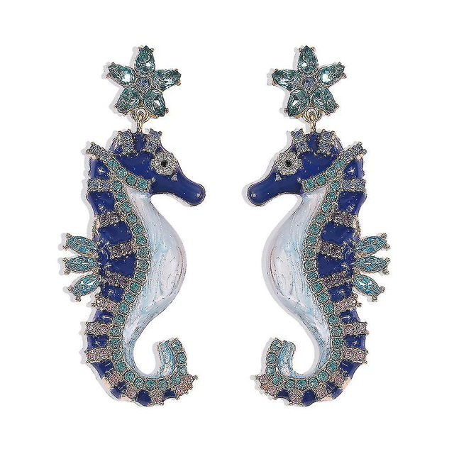 Pendientes Goteando Aceite Caballito De Mar YONGSHENG Clips De Oreja De Colores