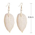 thumbnail image 5 of SmartBy Tree Leaf Shape Alloy Hollow Bright Dangle Hook Earrings Fashion Jewelry for Wedding, 5 of 7
