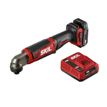 SKIL RI574502 12V Brushless 1/4'' Hex Right Angle Impact Driver Kit with 2.0Ah Battery & Charger