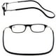 thumbnail image 3 of Gafas de lectura magnéticas plegables para hombre y mujer, con cierre de clic, para colgar en el cuello, solo 1 bolsa, color BORGOÑA, 3 of 5