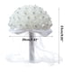 thumbnail image 3 of Ramo de rosas blancas nupciales con diamantes • Cinta de boda • Flores artificiales • Decoración del hogar • Ramo de dama de honor, 3 of 9