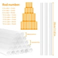 thumbnail image 2 of Fyeme 20 Pcs Cake Dowels Rods White Plastic Cake Support Rods Cake Round Dowels Straws Cake Stand Sticks, White Rod Decorating Wedding for Tiered Cake Construction and Stacking Supporting, 2 of 8