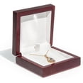 thumbnail image 2 of Luxury Wood Necklace Box, Velvet Interior Jewelry Gift Box Case With Presentation Led Light, Fancy Bracelet Chain Pendant Boxes, 2 of 5
