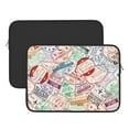 thumbnail image 3 of Bingfone Passport Stamp Laptop Sleeve Case 15 Inch, 360° Protective Computer Carrying Bag, 3 of 9