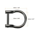 thumbnail image 2 of 23mm U Shape Horseshoe D-Rings Zinc Alloy Electroplated Black 4 Pack, 2 of 5