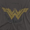 thumbnail image 2 of Wonder Woman Movie Distressed Logo Women's T Shirt, Charcoal, Medium, 2 of 6