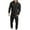 A-Dark Gray, variant on Wyobmus Men's Hooded Jumpsuit Onesie Rompers Drawtsring Hooded Zip Up One Piece Tracksuit With Pockets A-Black