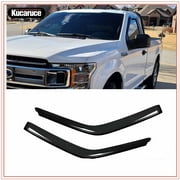 Kucaruce Sun Rain Guards Window Wind Deflector,2pcs Out-Channel Tape On Dark Smoke Vent Visor fit for Ford F-150