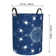 thumbnail image 2 of DouZhe Waterproof Collapsible Large Laundry Baskets, Spider Web Trap Prints Circular Hamper with Handles, Blue, 2 of 6