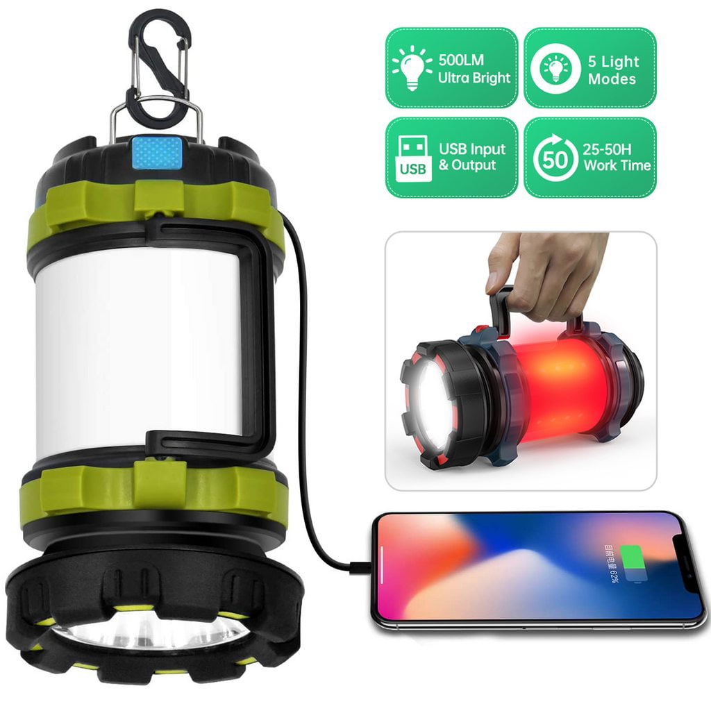Anhay LED Lantern Flashlight 1000 Lumen Rechargeable Camping Spotlight with 4000mAh Power Bank Hiking and Home 10 Light Modes for Hurricane Emergency IPX4 Waterproof
