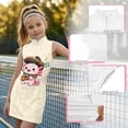 thumbnail image 4 of Rggeeun Toddler Girls Dresses Cartoon Animal Pattern Sleeveless Crew Neck Keyhole Zipper Knee Length Lightweight Slim Fit For Evening Party Casual Playwear,Beige,12-13 Years, 4 of 6