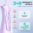 thumbnail image 3 of Water flosser picks, teeth: 4 modes cordless portable dental floss cleaning, purple 30(5360)&4 water flosser picks replacement heads nozzles, 3 of 4