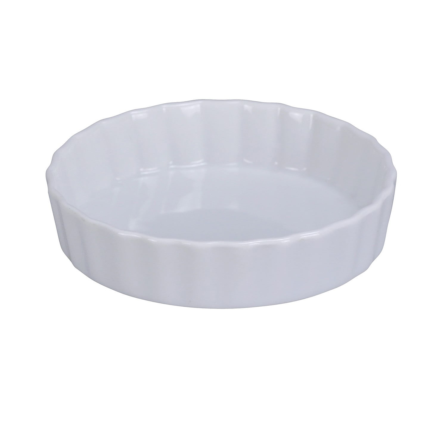 Chinaware, Round Quiche Dish, 18 Oz., 7 1/2"Dia., Porcelain, White
