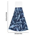 thumbnail image 6 of Yayeee Kitchen Hanging Hand Towels Set of 2 with Loop Bathroom Absorbent Tie Towel, Watercolor Shark Pattern, 6 of 7