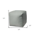 thumbnail image 3 of 17" Gray 100% Polyester Cube Polka Dots Indoor Outdoor Pouf Ottoman, 3 of 6