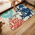 3.94'x5.25' Area Rug for Bedroom, Navy Blue Octopus Coastal Non Slip ...
