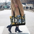 thumbnail image 4 of FORMRS Canvas Laptop Tote Bag for Women with 15.6" Computer Compartments Shoulder Handbag, Navy Floral Pattern, 4 of 7
