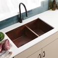 thumbnail image 2 of Native Trails CPK275 Cocina Duet 33" Undermount Double Basin Copper Kitchen Sink - Copper, 2 of 5