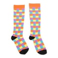 thumbnail image 2 of 1 Pair Compression Socks, Fashion Colorful Breathable Knee High Compression Stockings, Promote Blood Circulation, Great Support For , Running, Nursing, Athletic, 2 of 8