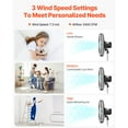 thumbnail image 4 of KFFKFF 18" Industrial Oscillating Standing Fan, 4200 CFM 90-Degree Swivel Fan, High Velocity Pedestal Fan with 3 Variable Speeds, Robust Floor Fans for Bedroom, Lounge, Home, Workspace, Black, 4 of 9