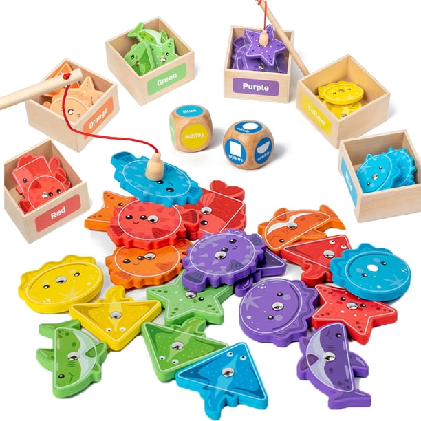 Juego de pesca magnético Montessori Toys Smartwo para niños de 1 a 3 años