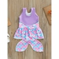 thumbnail image 4 of Baby Girl Cute Swimsuit Fish Scale Shell Pearl Print One-Piece Swimwear with Mermaid Tail, 4 of 7