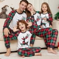 thumbnail image 1 of Conjunto de pijama de Navidad para padres e hijos, ropa de dormir de manga larga con cuello redondo y estampado a cuadros de alce de dibujos animados, novedad de 2023, 1 of 3