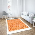 thumbnail image 2 of Rugs, Trendy Rugs, Orange Rugs, Reproduction Rugs, Gift For The Home, Bridesmaid Gift, Non Slip Rug, Round Rug, Accent Rug, 2.3'x3.3' - 70x110 cm, 2 of 7