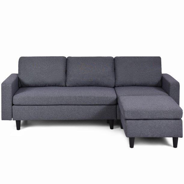 Costway Convertible Sectional Sofa Couch LShaped Couch Massage Back