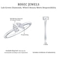 thumbnail image 6 of Rosec Jewels Lab Diamond Promise Ring for Women - Toi Et Moi Ring - Ready to Gift for Valentines Day, 14K White Gold, US 6.50, 6 of 7