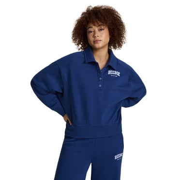 Reebok Women's and Women's Plus All Seasons Oversize Polo Sweatshirt, Sizes XS-4X
