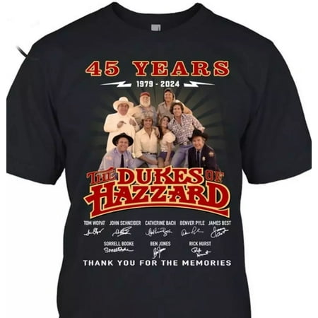 The Dukes Of Hazzard 45 Years T-Shirt 1979 – 2024 Thank You For The Memories