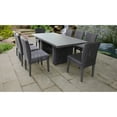 thumbnail image 2 of TK Classics Venice Rectangular Outdoor Patio Dining Table with 8 Armless Chairs, 2 of 3