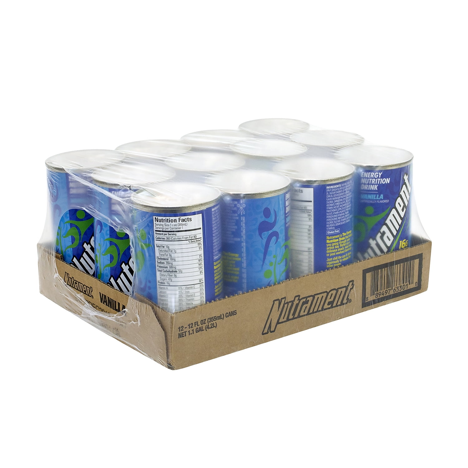 Nutrament 12 oz Energy Nutrition Drink Vanilla Pack of 12 209-02579