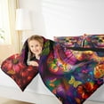 thumbnail image 4 of Manfei Spooky Halloween Skull Full Size Comforter Sets,Boho bohemian Theme Bedding Comforter Set,Colorful Flower Floral Bedding Sets For Boys Teens,Super Cozy Room Decor Reversible,3 Pieces, 4 of 8