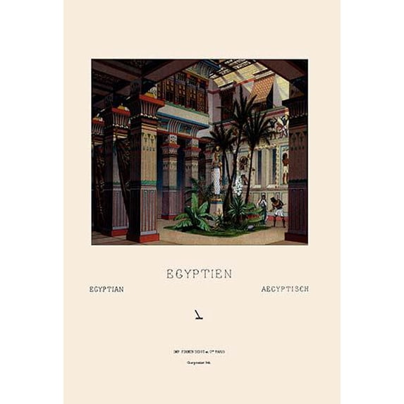 An Egyptian Courtyard-Fine Art Canvas Print (20" x 30")