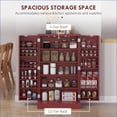 thumbnail image 5 of Kitchen Pantry Storage Cabinet | HOMCOM 41" Red Freestanding with 12 Door Shelves, Adjustable 5-Tier Shelves | MDF, 5 of 10