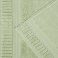 thumbnail image 6 of Superior Venice Ribbed Textured Border Zero Twist 3 Piece Towel Set, Green, 6 of 10