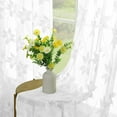 thumbnail image 6 of XWZO White Sheer Curtains for Kitchen 2 Pack, Embroider Rod Pocket Light Filtering Voile Semi Sheer Drapes for Window Living Room Kitchen, Short Curtains 52 x 45 Inch Length, White, 6 of 9